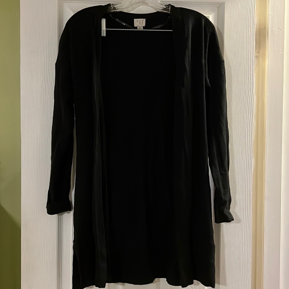 A New Day Black Open Cardigan